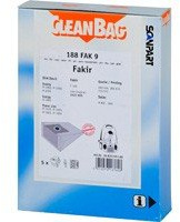 1 Pack a 5 St. 188FAK9 Staubsaugerbeutel, Motorschutzfilter vom Hersteller CleanBag ...