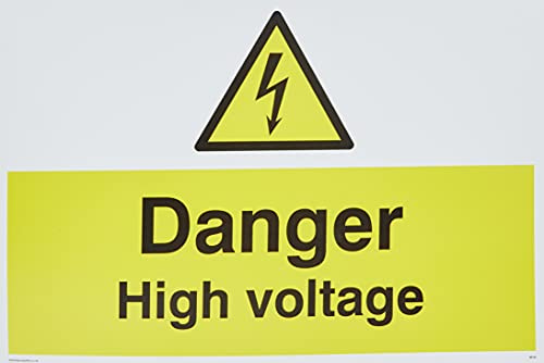 Viking Schilder we90-a2l-1 m Danger High Voltage Zeichen, 1 mm halbstarr Kunststoff, 400 mm H x 600 mm W