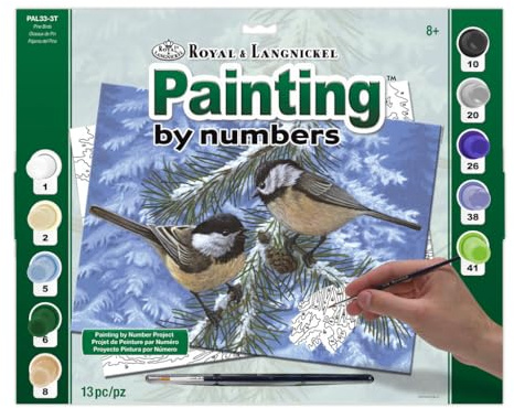 Royal & Langnickel 11 x 15 inch Pine Birds Pre-Printed Paint by Number Painting Set