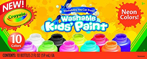 CRAYOLA Washable Kids Paint 2oz 10/Pkg-Neon