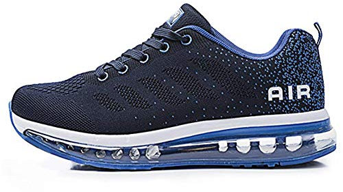 Axcone Zapatillas Hombres Mujer Deporte Running Zapatos para Correr Gimnasio Sneakers Deportivas Padel Transpirables Casual 833 BU 44EU