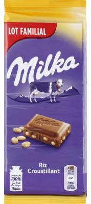 Milka Chocolat au lait et aux grains de riz soufflés - Le lot de 6 tablettes de 100g