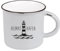 Kaffeetasse vintage| Keramik Becher zum verschenken | 400 ml | maritim | Heimat Hafen, Grau