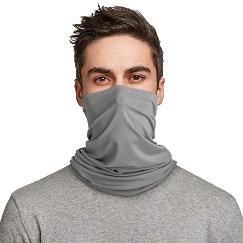 LUNGEAR Bandana Neck Gaiters Multifunction Headwear Elastic Tube Scarf Face Shield Headband Snood UV Resistence for Outdoors Sports