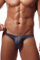 Newsywell Hommes Ice Silk Soie Glacée Micro Bulge Pouch Bikinis Triangle Taille Basse Slip Stretch Briefs sous-vêtements Gris Grand