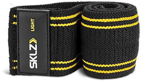 SKLZ Unisex-Erwachsene Pro Knit Mini Fitnessband, Light Resistance, Schwarz/ Gelb