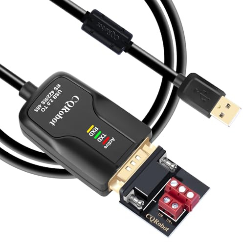 CQRobot Industriell 10,5ft USB Auf RS485/RS422 Serieller Port Adapterkabel | Integrierter Original FTDI FT232 Chip, Kompatibel Mit Windows, Linux, macOS & Raspberry Pi, Plug-and-Play Serieller Konverter