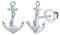 MicLee Ohrstecker 925 Sterling Silber Zirkonia Damen Einfach Anker Herz Ohrringe Ohrschmuck mit Geschenkbeutel Super Weihnachten Geschenk