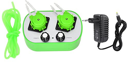 Tyenaza Bomba Peristáltica G628-2, Bomba Peristáltica Pequeña en Miniatura Pequeña Bomba Autocebante Automática 100-240 V, Suministro de Energía para Acuario, Laboratorio(4～18ml/min)*2 (G628-2-1))