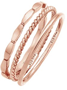 Elli Ring Damen Band Stacking Trio Basic Minimal Zeitlos Blogger 925 Silber