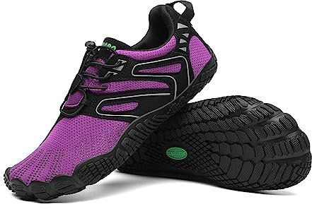 SAGUARO Barefoot Shoes Uomo Scarpe Barefoot Donna Scarpe Minimaliste Scarpe a Piedi Nudi Antiscivolo Scarpe Trail Running Traspiranti Scarpe Dita Rebecca Viola EU Gr.36