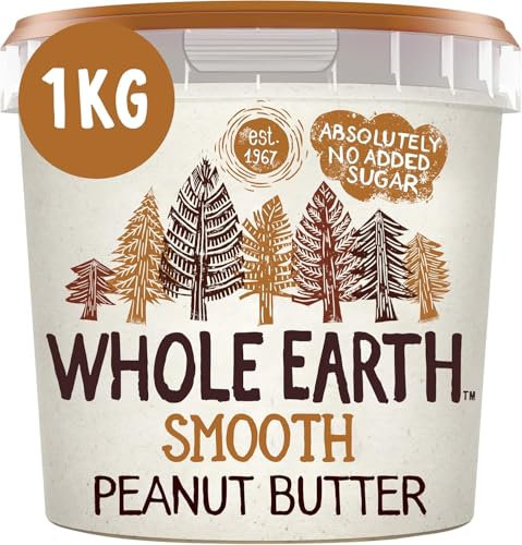 Whole Earth Crema di Arachidi Cremoso, Crema Spalmabile, Fonte Naturale di Proteine Vegetali, Senza Glutine, Vegan, Confezione da 1kg