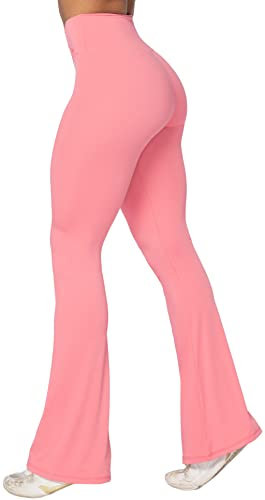 Sunzel Damen Flare Damenhose Yoga-Hose, Bubble Pink, S