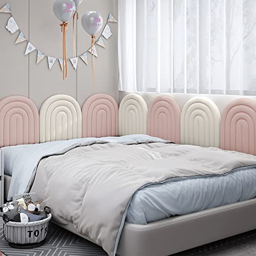 XILYZMO Wandpaneel Gepolstert, Startseite Hintergrund Dekor Kissen, Wandmontiert Kopfteile Weiche Tasche, Nachttisch Schützende Wand-Pad, Selbstklebend (Farbe : Rosa, Größe : 160x40cm)