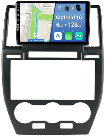 YUNTX [6GB+128GB] Android 14 2 Din Car Stereo Fit for LAND ROVER Freelander 2 (2007-2012)-[Built-in CarPlay/Android Auto/DSP/GPS]-IPS 2.5D 9”Touchscreen-Camera+MIC-DAB/360 Camera/Bluetooth 5.0