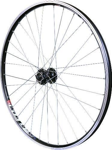 Rad, 28 Zoll, MTB, Vorderrad, Alufelge, Doppelwand, Schwarz, Bremskattel + Mittelscheibe, Aluminium, Schnellspanner (622 x 19)