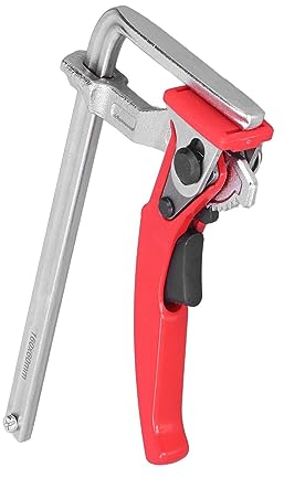 Morsetto a Cricchetto da 21 cm, Morsetti a Leva a Sgancio Rapido con Capacità di 16 cm e Forza di Serraggio di 540 Libbre, Barra di Legno per Impieghi Gravosi per Il Taglio Della Molatura del Legno