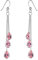 Materia Damen Ohrringe Silber 925 hängend Zirkonia Tropfenform SO-277-Rosa