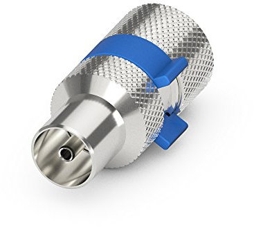 Sonero, IEC-Stecker für Sat-Kabel, Antennen-Kabel, Koaxial-Kabel mit ⌀ 6,5-7,5 mm, einfache Selbst-Konfektionierung, chrom, 4er-Set