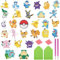 GOACRS Diamond Painting Kinder Sticker Set, 28 Stück 5D Diamant Mosaik Aufkleber, Cartoon Anime Mini Diamantmalerei Bilder, DIY Mosaikherstellung Basteln Kit für Jungen Mädchen Anfänger Geschenke