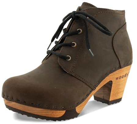woody Damen Nora Clog Ankle Boots, Caffe, 40 EU