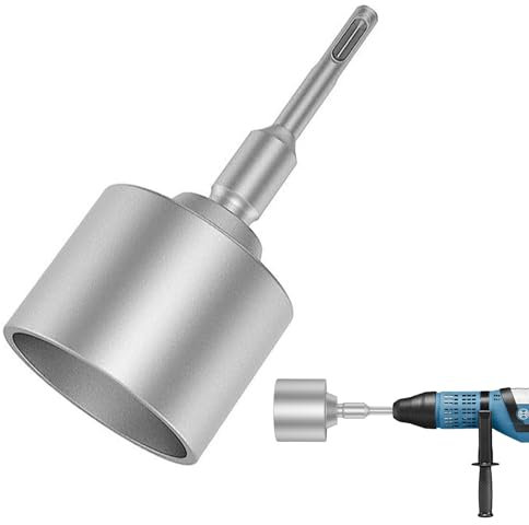 TPOGSML SDS MAX T-Pfostentreiber-Aufsatz, Erdstangen-Treiber, SDS MAX Hammerbohrer-Aufsatz für SDS Max Pfostentreiber, Zaunpfosten und Metallzaunpfosten-Treiber (6,4 cm Durchmesser Kopf)