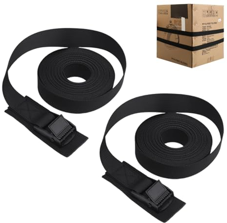 2 Stücke Verstellbare Zurrgurte Spanngurt Schwarz 25mm×3m Spanngurt Mit Polsterung Für Fahrräder, Trolleys, Motorräder, LKW, Kajaks, Gepäck (Schwarz)