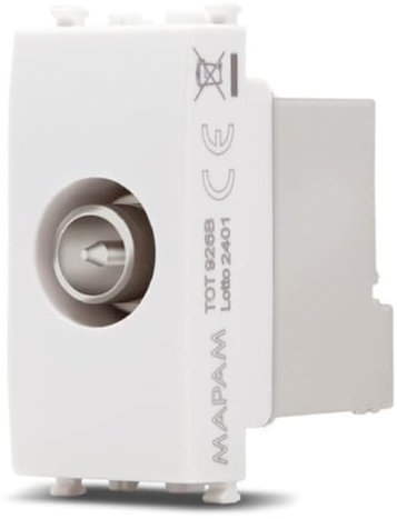 TOT ELECTRIC PRESA TV televisore Bianco Frutti elettrici compatibili con Vimar Arke per placche supporti 19613