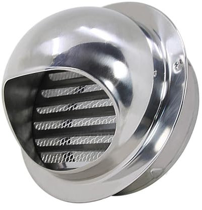JEKKAH Windschutz Dunstabzugshaube Lüftungskappe Badezimmer Frischluft Außenwand Abluftgitter Abdeckung 304 Edelstahl Abdeckung(50mm(2inch))