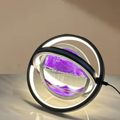 Sablier Decoratif LED Paysage De Sable Lampe Cadre Sable Mouvant Peinture Sable Qui Coule Sablier Decoratif Sablier Coule Convient Pour Kits De Sable Pour Enfants Adolescents Adultes Cadeaux(B)
