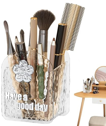 Organizador de brochas de maquillaje, organizador de cosméticos, recipiente para brochas de maquillaje, caja de almacenamiento de cosméticos, organizador de brochas de maquillaje multifuncional, vaso