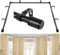 Anndason 2,5 cm Erkerfenster-Gardinenstangen, Eckvorhangstangen-Set, 76,2-214,2 cm, Mittelstange für Fenster, 76,2-160,2 cm Seitenstangen, Gardinenstangen-Set (schwarz)