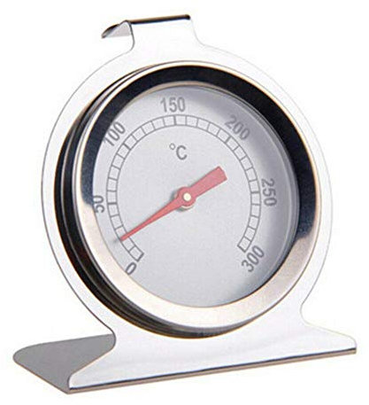 Stainless Steel Oven Thermometer for Fan Oven,Meat Thermometer with Tempered Glass, Pizza Oven Temperature Gauge for Baking Grilling Cooking Thermometer
