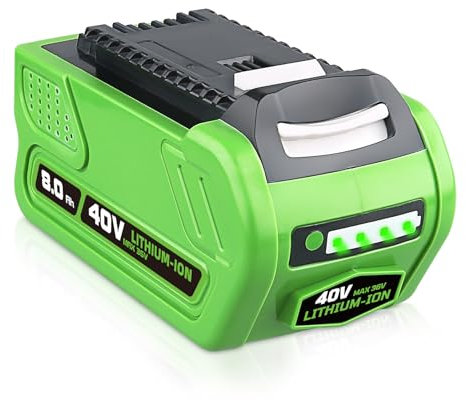 PDstation 8,0Ah 40V 29462 Li-Ionen Akku Ersatz für Greenworks Akku 40V Kompatibel mit Greenworks 40V Akku 29462 29252 20202 22262 25312 25322 20642 22272 27062 21242 für Elektrowerkzeuge