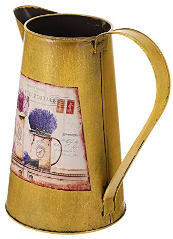 Alipis Vintage Blumenvase Kreativ Landhausstil Alte Behandlung Blumengesteck Eimer Für Trockenblumen Und Seidenblumen
