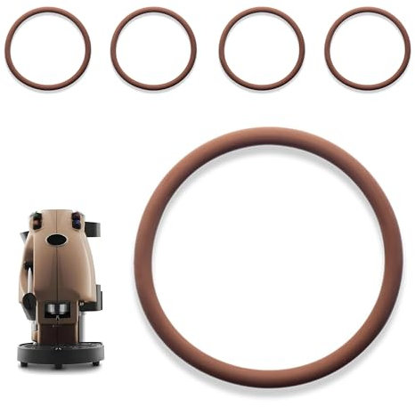 GIANTO 5 x Ersatz-O-Ring-Dichtungen, kompatibel mit Didiesse Frog, Faber, La Piccola, Grimac, Faber, Spinel, Außendurchmesser Ø 53 mm, für Kaffeepadmaschine ESE aus Viton, Schwarz, 5 Stück