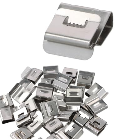 30 Stück Kabelklemmen, Kabelhalter aus Edelstahl 304 (V2A), für Kabel mit 5-6.5 mm Durchmesser, Geeignet für Photovoltaik-Solaranlagen & Anhänger, Werkzeuglose Installation, Wetterfest & Langlebig