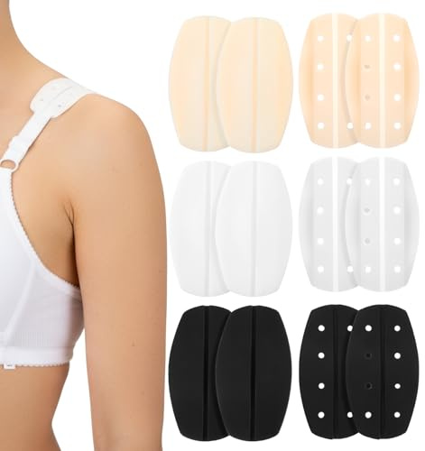 12 Stück BH Trägerpolster Silikon Anti Rutsch BH-Trägerkissen | BH Träger Kissen Halter Trägerkissenhalter für Frauen Mädchen
