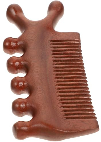 IWOWHERO Natürlicher Sandelholz Massagekamm Breitzahn Anti statik Kopfhautreinigung Entwirrung Haarpflege Stressabbau für Männer und Frauen