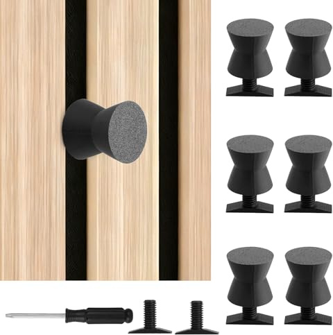 Akustikpaneele Zubehör 6 Stück Haken für Akustikpaneele Ohne Bohren Inkl. Montagezubehör Set - Kleiderhaken Garderobenhaken Wandhaken für Akustikwände - Stabile & Flexible & Wandmontage - Schwarz