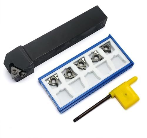 SER Außengewindedrehwerkzeuge, Drehmeißel 12 mm, 16, 20, 25 + 16ER, Hartmetall-Wendeschneidplatten AG55, AG60, PCD, CBN-Gewindedreheinsätze Wendeschneidplatten(20 and 5PCS AG55 PCD)