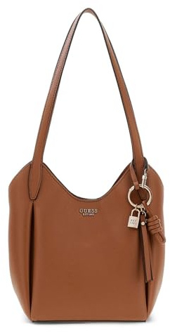 GUESS Schultertasche Melody Bucket Caramel braun