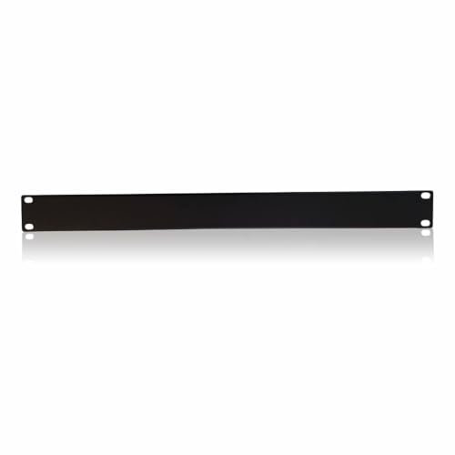 LogiLink PN101B - 19 Geschlossenes Blindpanel 1 HE (Höheneinheit) aus 1.2mm Stahlblech zur Abdeckung von Leerfeldern im 19 Schrank, Schwarz