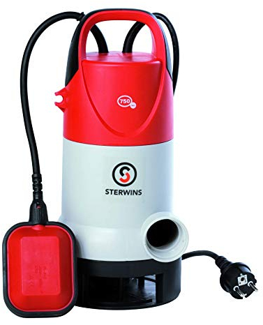 STERWINS - Aufbocken Schmutzwasser Tauchpumpe 750 W - Förderleistung 13 500 l/h - Wasserpumpe selbstansaugend
