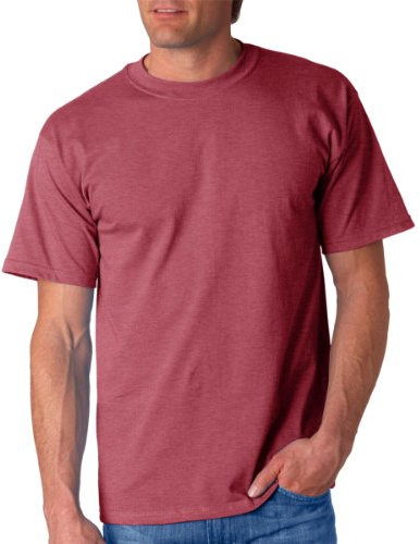 Gildan Mens Ultra Cotton Short Sleeve T-Shirt (L) (Heather Cardinal)