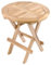 Divero klappbarer Balkontisch NEAPEL aus Teak-Holz, unbehandelt – Farbe: Natur-Braun