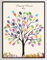 NOVAGO Tableau Toile(sans Cadre) à Empreintes pour Les invités pour Les événements Mariage,Anniversaire,baptême, Communion(60x75 cm,Arbre)