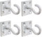4X 50mm Galvanised Hooks On Plates