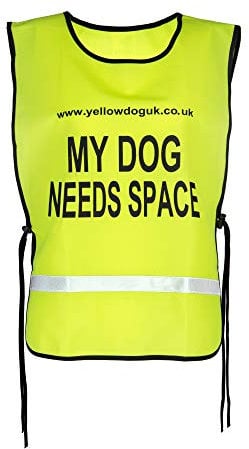 Yellow Dog UK Tabard with reflective strip - My Dog Needs Space