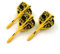 CUESOUL ROST Personalisierte integrierte Dartpfeile Schäfte Schäfte und Darts Flights Medium, 3er Set Schädel Pattern (CSAK-5KL9-S)